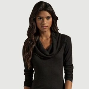 Splendid Black Long Sleeve Cowl Neck Thermal Top M